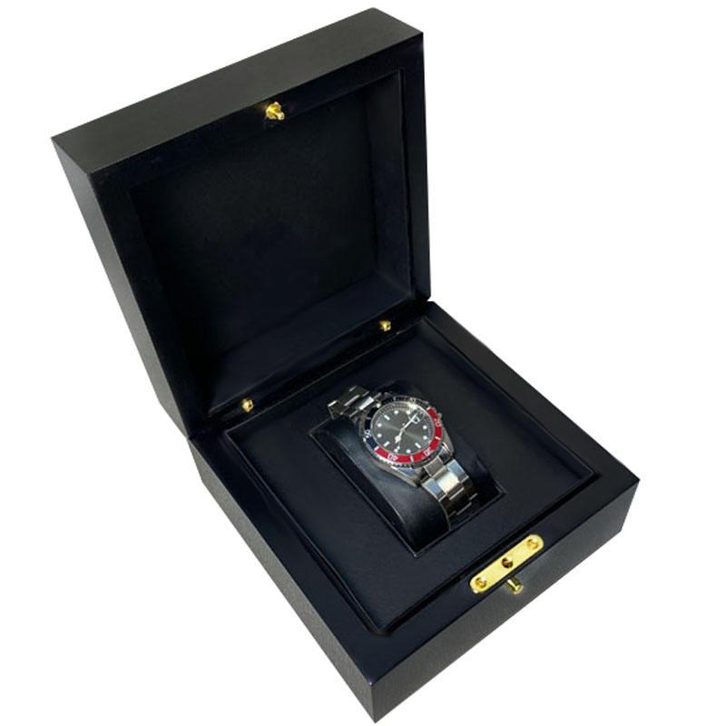 Highest quality black wooden Watch Package Box Luxury brand Gift watch case With accessory certificates with bags - Image 4