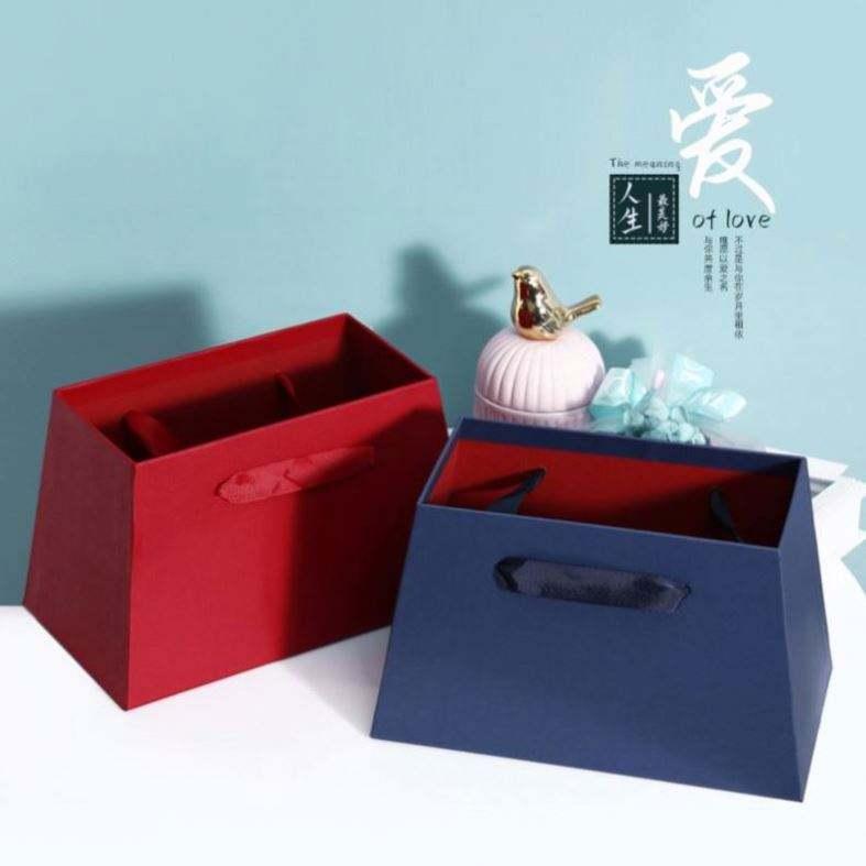 Red Wine Box Corrugated Paper Packaging Portable Gift Box Custom Wine Glass Gift Box For Wine - Image 3