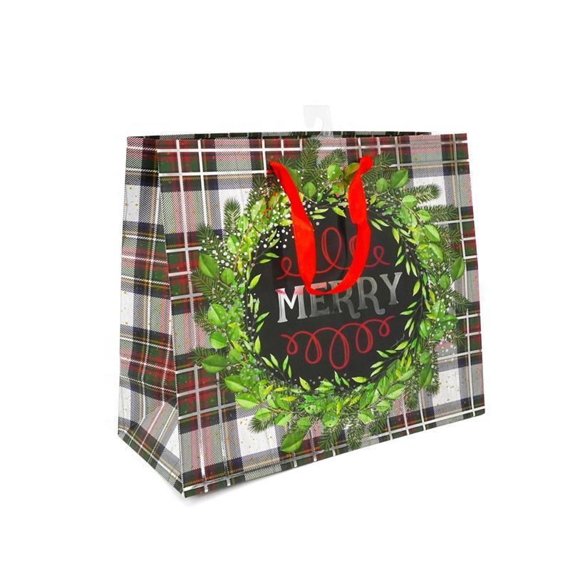 Recycled eco-friendly Hot Selling Shopping Gift Bag Packaging paper bag for Christmas gift - Image 5