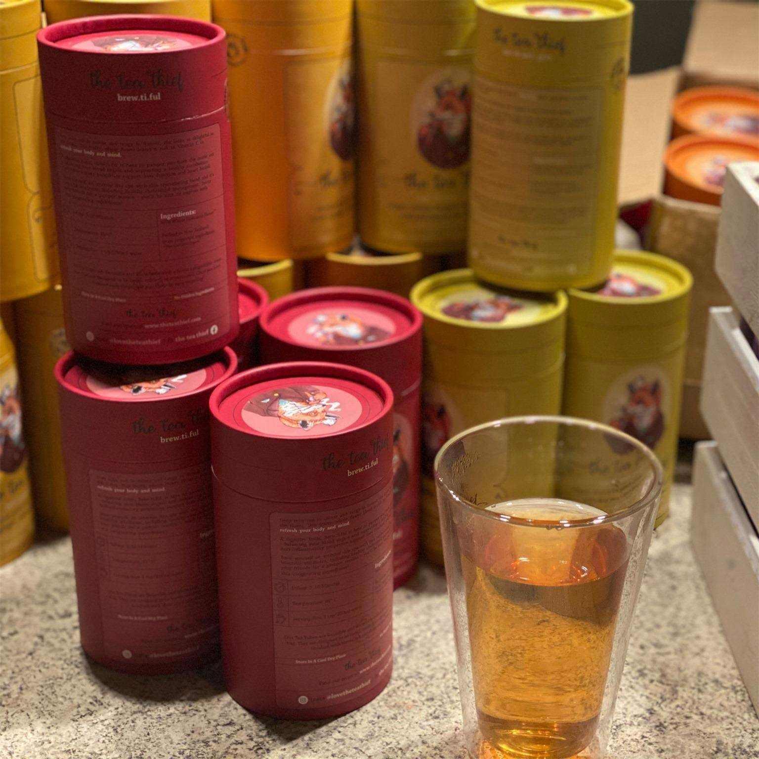Empty Biodegradable Tea Paper Core Tubes Sealed Composite Cans Kraft Cylinder Tube Packaging Canister With Metal Lid - 图片 5