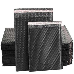 Custom Mailing Bag with Logo Waterproof Padded Envelopes with Self Seal Shipping Bags black Bubble Mailers