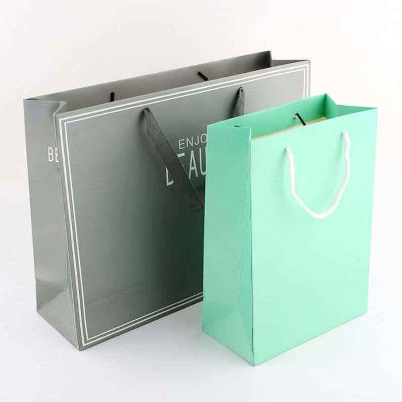 BTO Custom logo printed luxury merchandise retail euro tote cardboard packaging art paper shopping bags for clothes/clothing - 图片 6