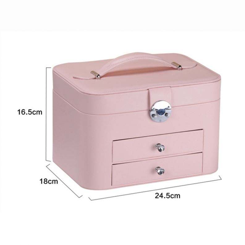 Leather Jewelry Collection Box Luxury Jewellery Packaging Storage Case Wooden Jewelry Box portable jewelry storage box - Image 6