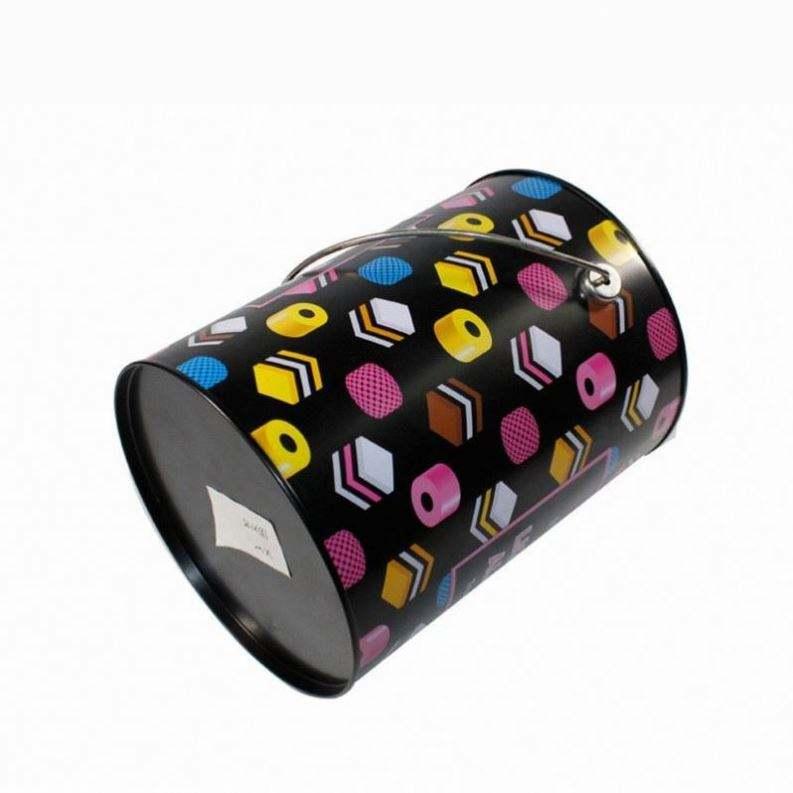 Manufacturer Customize Gift Packaging Tin Box Liquid Barrel Metal Box Portable custom printed Packaging Bucket with cover - 图片 2