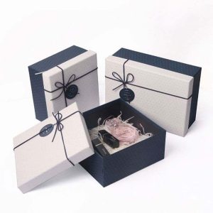Custom Logo 1300g Cardpaper Square Gift Paper Box Packaging Business Wrapping Box
