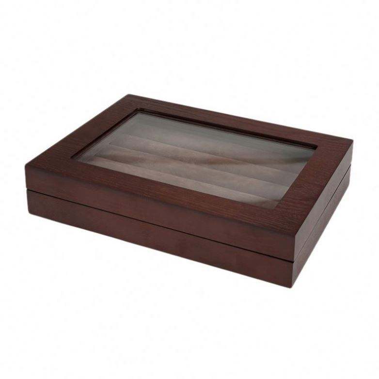 Wholesale Wooden Cufflink Display Box Handcrafted Custom Logo Wood Cufflink Gift Box - Image 3