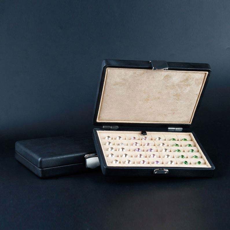 Custom printed logo jewelry box pu leather velvet luxury gift packaging jewellery box - Image 3