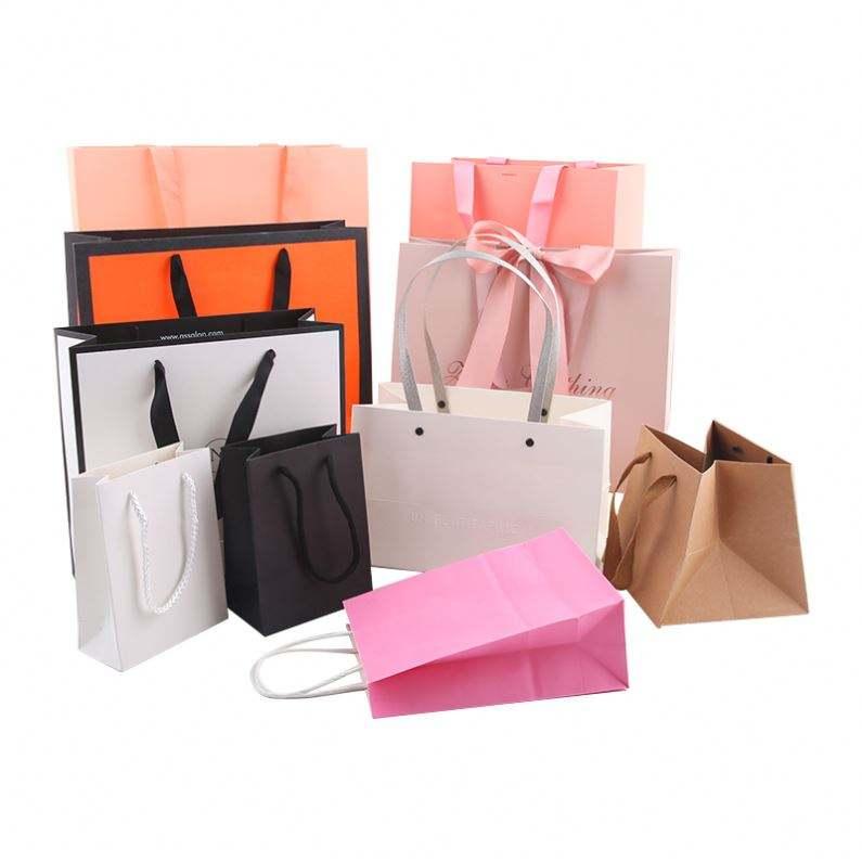 BTO High Quality Brand White Printed Eco Friendly Shopping Bag Kraft Paper Bag - Image 3