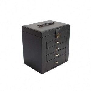 Custom pu leather jewellery storage box large jewelry boxes with logo