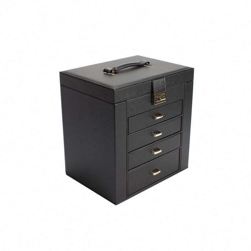 Custom pu leather jewellery storage box large jewelry boxes with logo