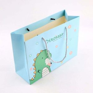 Face Flower Bouquet Handles Gift Paper Shopping Bags With Handle For Small Business