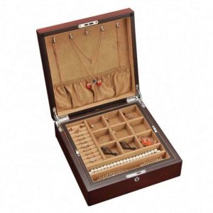 wholesale jewelry box wood cajas para joyeria velvet keepsake necklace ring earring packaging bracelet box jewelry organizer