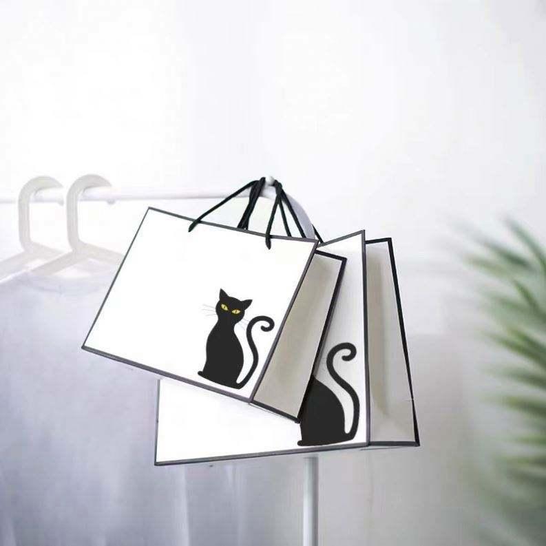 custom logo printing gift shopping paper bags for hair extension packaging - Image 5