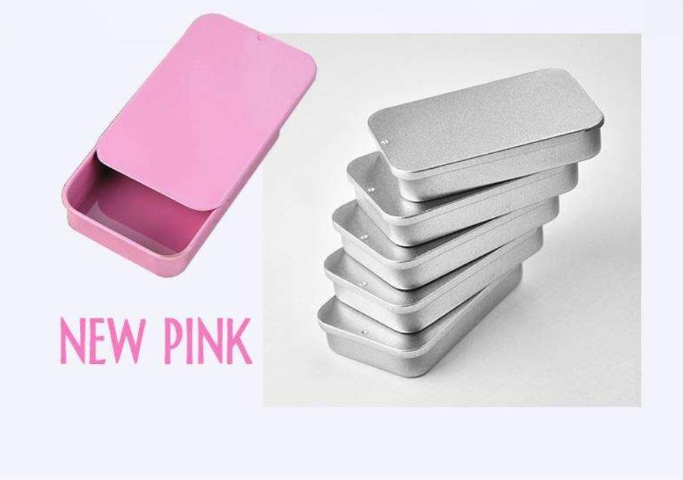 Wholesale 10ml 35ml 60g metal slide solid perfume tins small rectangle sliding empty black lip balm tin container - Image 5
