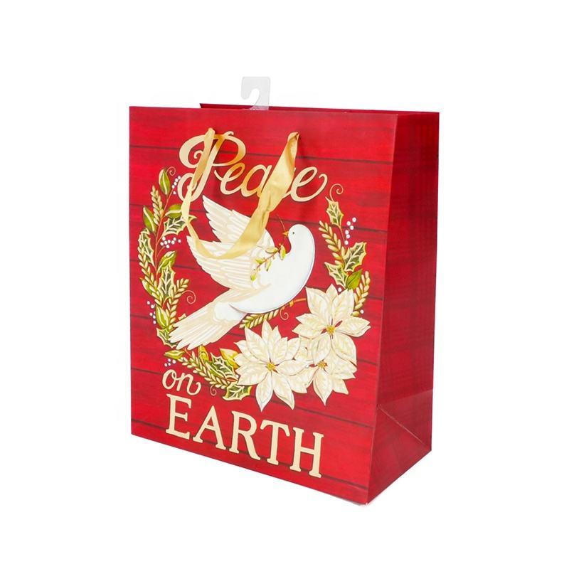 Recycled eco-friendly Hot Selling Shopping Gift Bag Packaging paper bag for Christmas gift - Image 3
