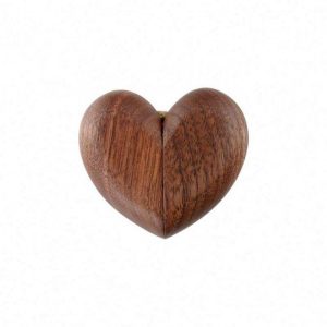 Custom design jewellery box wooden heart shape ring jewelry box