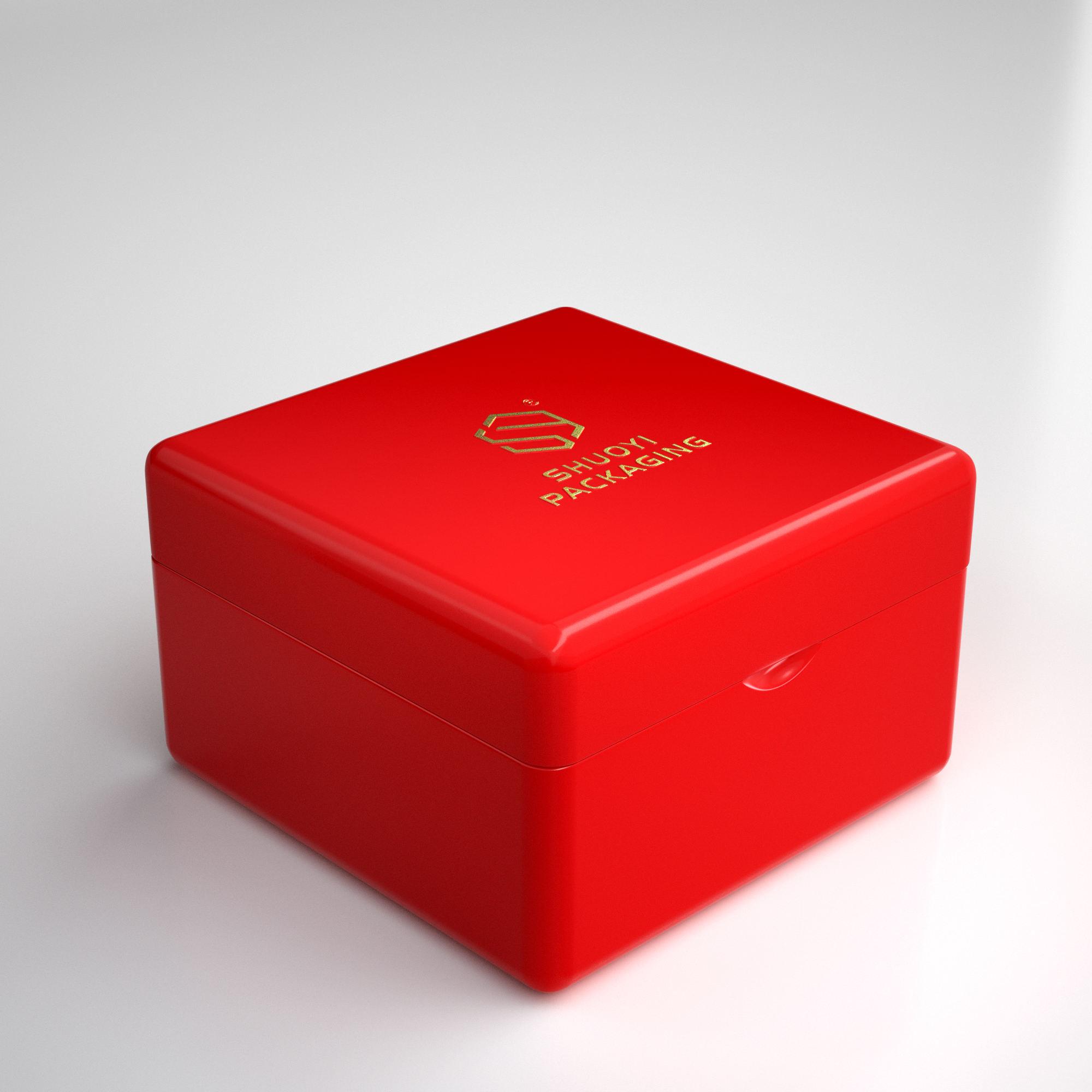 Wholesale High-End Custom Display Wooden Ring Box Portable Wedding Wooden Double Ring Box - Image 3