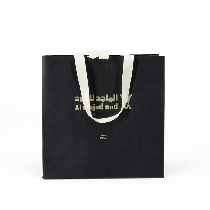 luxury Shopping Paper Bag Customize LOGO Design matte Surface packaging - 图片 4