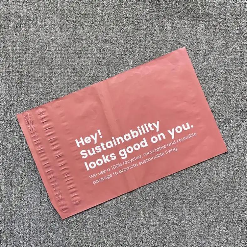 Wholesale cheap polimailers 10x13 pink iridescent express mailing bag reusable peach mail postal bag for Jewelry shippipackaging - Image 2