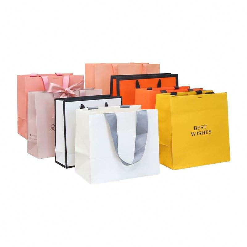BTO High Quality Brand White Printed Eco Friendly Shopping Bag Kraft Paper Bag - Image 2