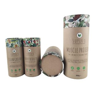 Food grade custom Eco friendly cardboard tube packaging paper box for coffee and tea packaging
