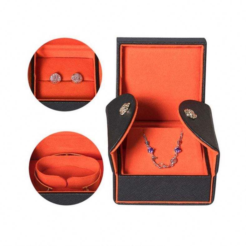 Custom new design leather jewellery boxes packaging with logo - Image 3