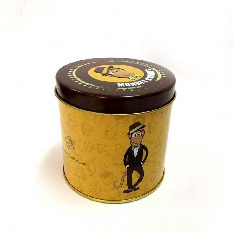 Hot Sale!! Customize Cylindrical Tin Box Tea coffee bean candy chocolate packaging tin box Tinplate Metal Gift Box