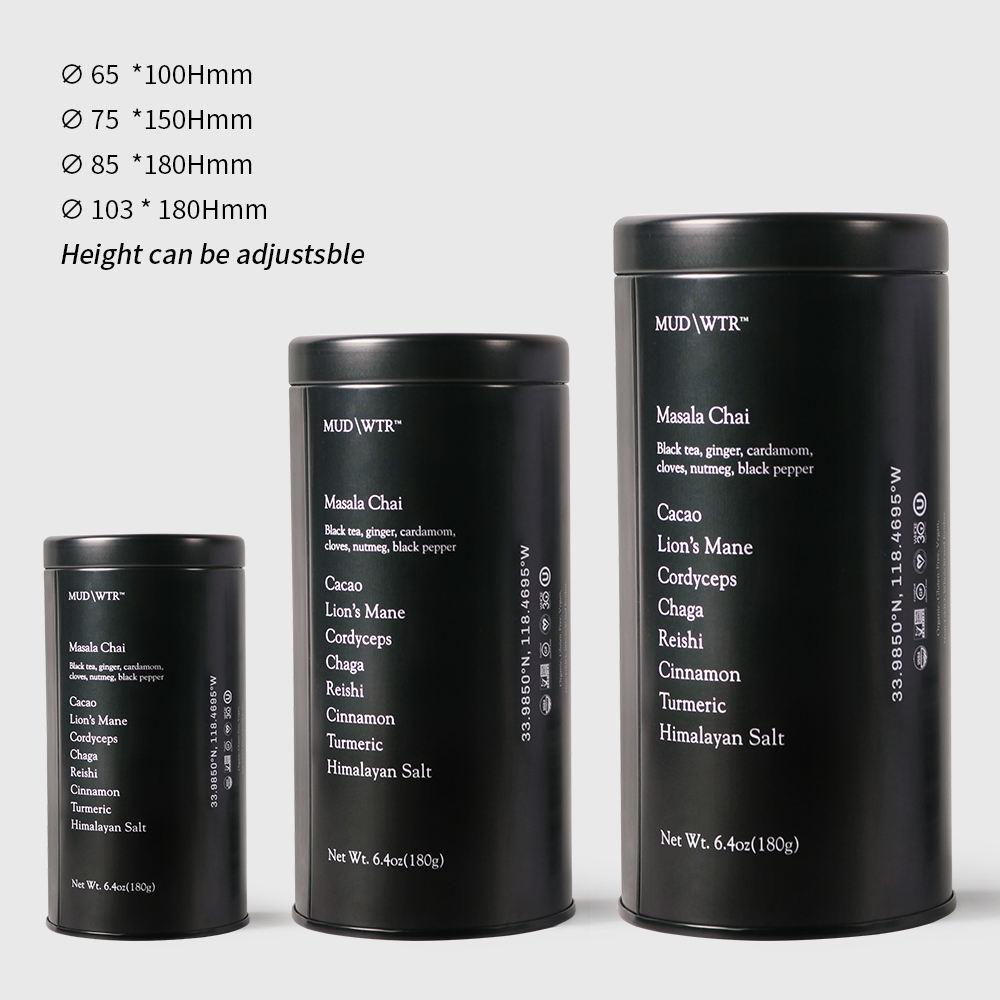 Custom Luxury Metal Empty Packaging Airtight Tea Coffee Ground Storage Round Boxes Small Canned Coffee Bean Tin Cans - 图片 4