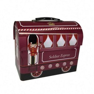 Customize Printing Clamshell Tin Box Soldier Express Gift Packaging Big Storage Portable Metal Box Tinplate Packaging