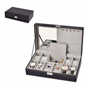 travel pu leather jewellery jewelry organizer small ring jewelry case box for women girls