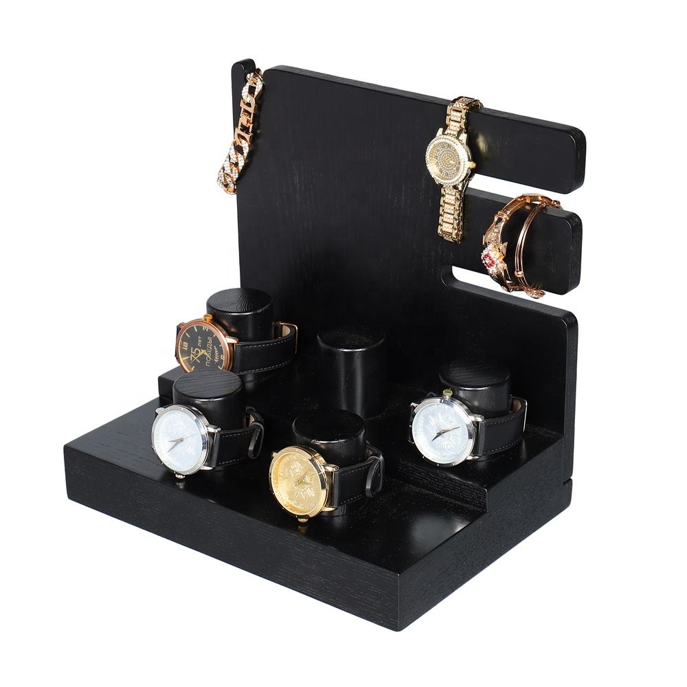 ODM/ OEM Wooden Mens Watch Case Holder Home Counter Solid Wood Gift Watch Display Stand - Image 4
