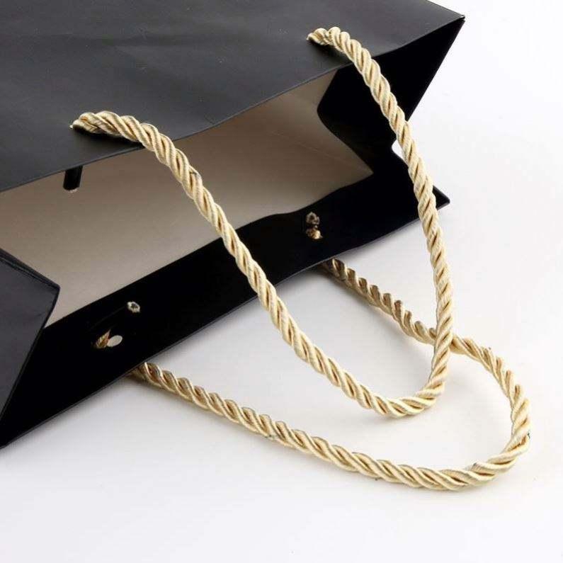Factory Wholesale Custom Printed Logo Black Cardboard Kraft Paper Shopping Packaging Gift Bags for small business - 图片 6