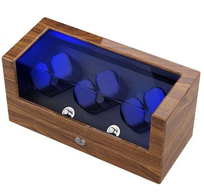 Watch winder for automatic watches with flexible watch pillow wooden shell powered by Japanese Motor - Image 2