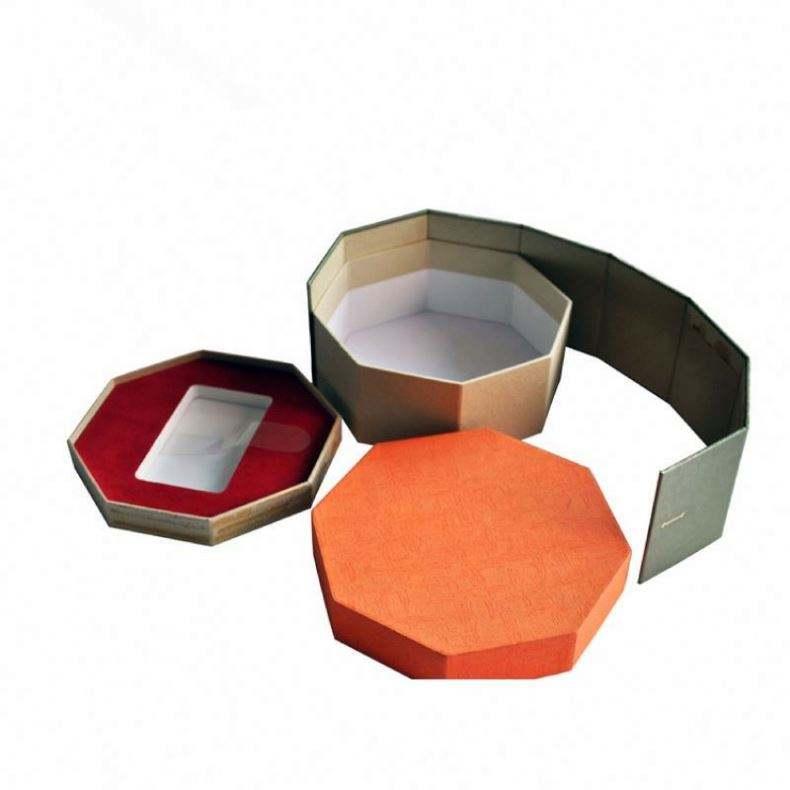 Luxury Premium Custom Brand Octagonal Rigid Cardboard Jewelry Packaging Gift Box with Foam Tray - Image 3