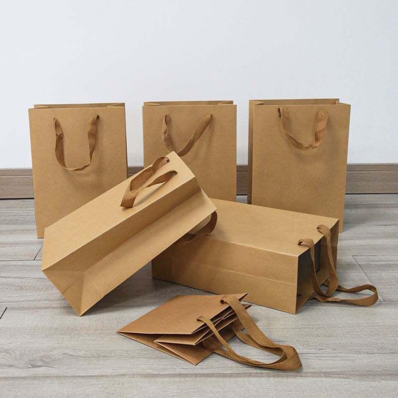 BTO High Quality Brand White Printed Eco Friendly Shopping Bag Kraft Paper Bag - Image 6