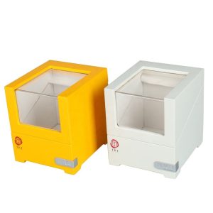 Factory Custom Logo High Gloss Lucquer Watch Winder Geen MDF Automatic Watch Box with Clear Flip Cover