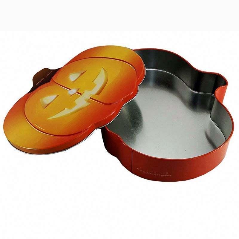 Creative Pumpkin Shaped Tin Box Halloween Candy Packaging Box Halloween Chocolate Packaging Tin Box Halloween Gift Tin Packaging - Image 3