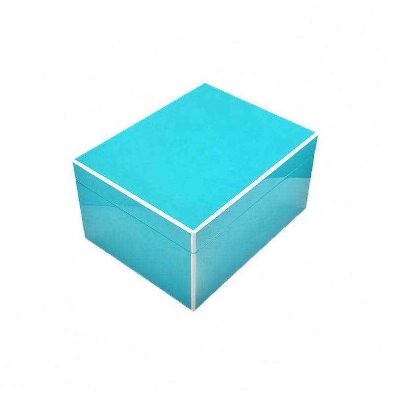 jewelers package custom blue earrings jewelry organizer necklace packaging wooden gift box custom bracelet box - Image 4