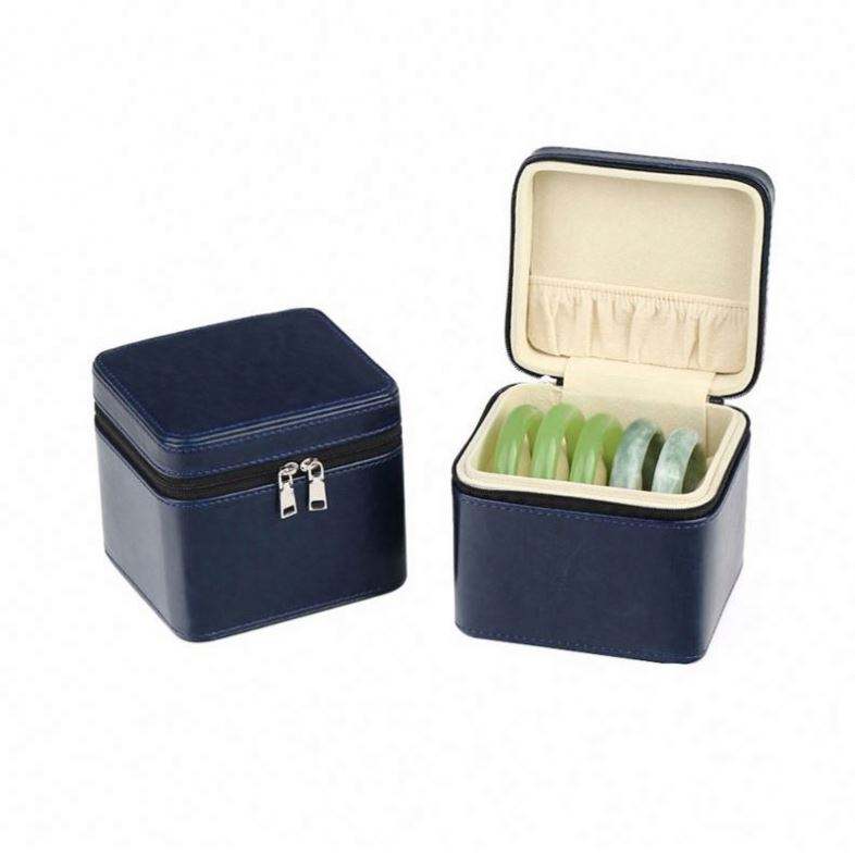 Custom Logo Earring Necklace Jewelry Organizer Case Pu Leather Jewellery Bracelet Box - 图片 2