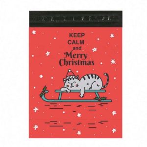 Merry Christmas 10x13 Inch Poly Mailers Shipping Envelopes Boutique Custom Bags
