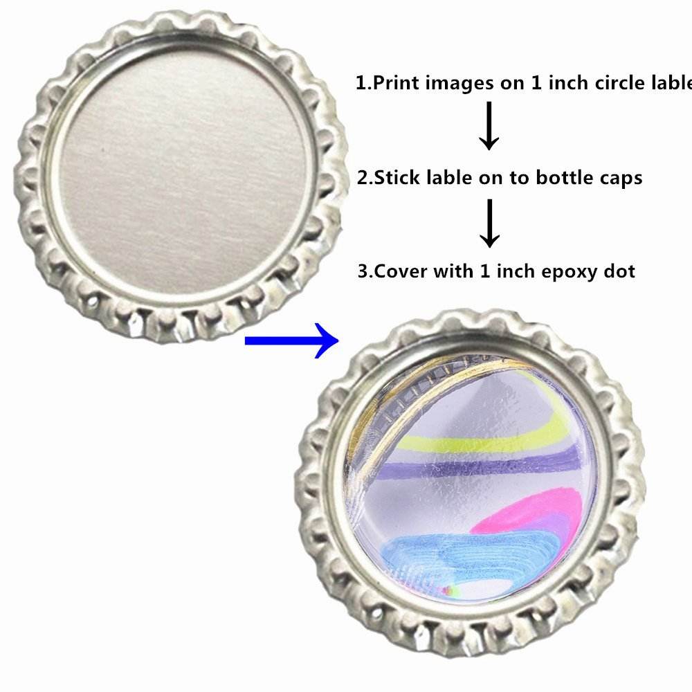 Top quality 1 inch transparent clear custom epoxy sticker custom printing manufacturer - Image 5