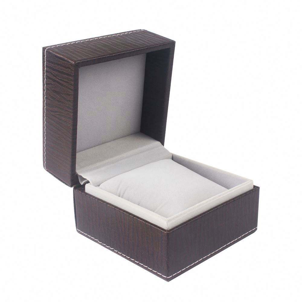 Luxury leaked edge high quality watch case, Plastic cover leather inner velvet figts box for watch - Image 4
