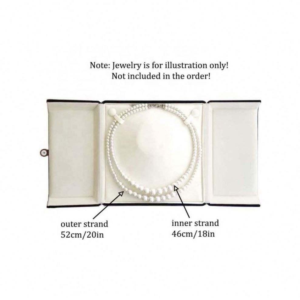 Velvet Banquet Premium Grade Velvet Unique Style Hard Shell Button Tight Large Necklace Gift Box Packaging - Image 6