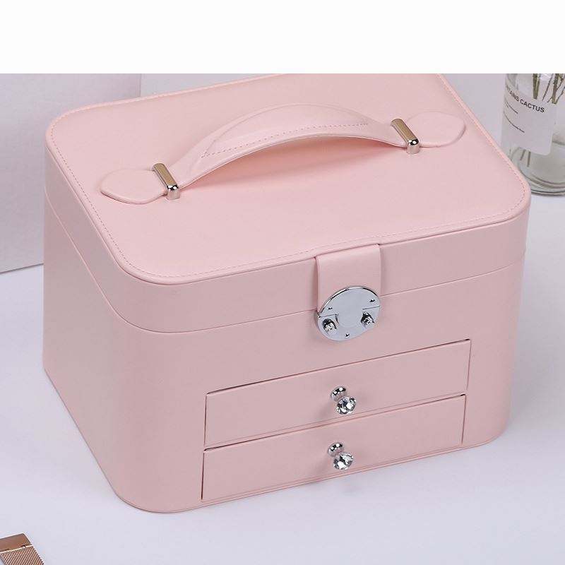 Leather Jewelry Collection Box Luxury Jewellery Packaging Storage Case Wooden Jewelry Box portable jewelry storage box - Image 3