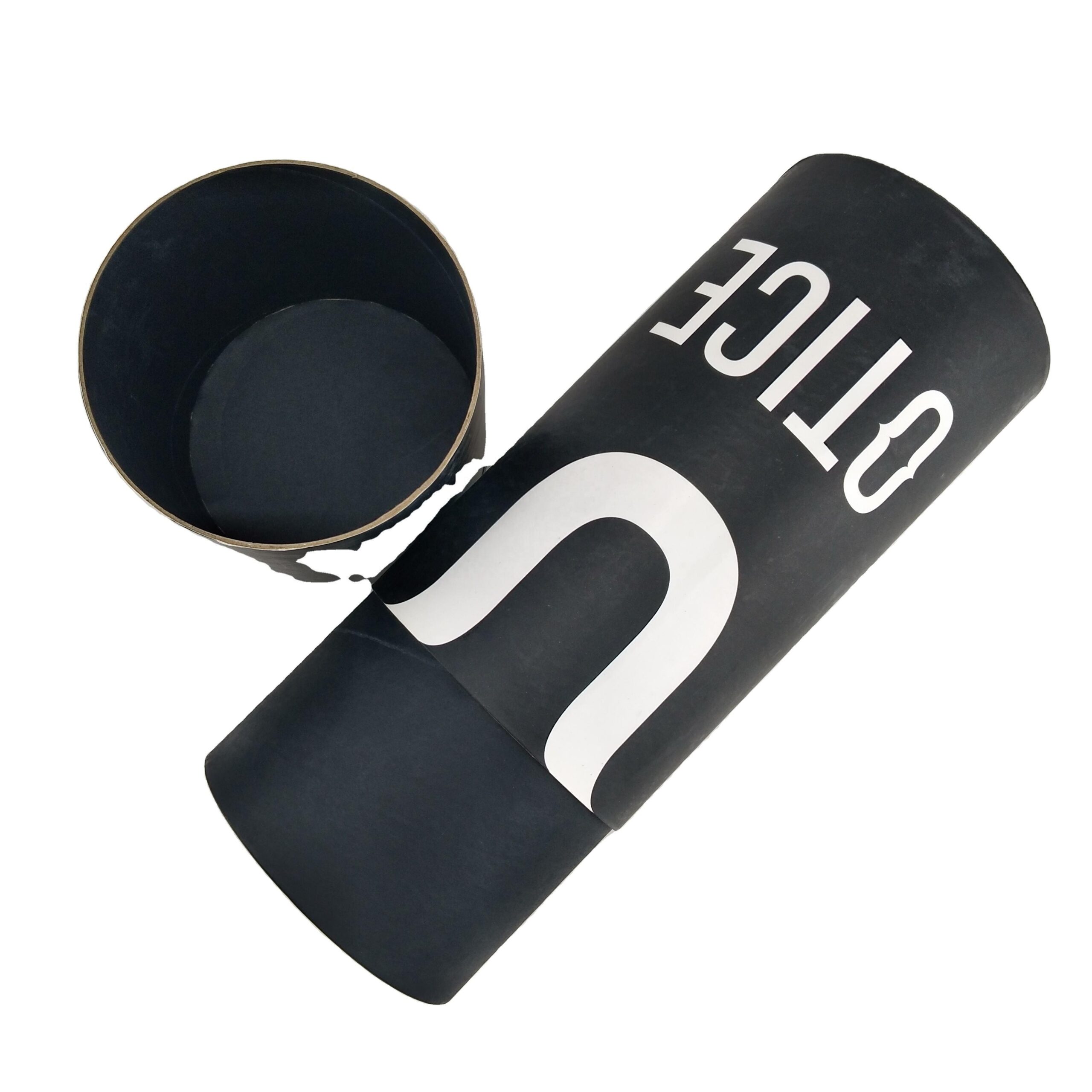 Eco-friendly black candle tube box custom wax kraft boxes gift paper tubes packaging boxes for candle
