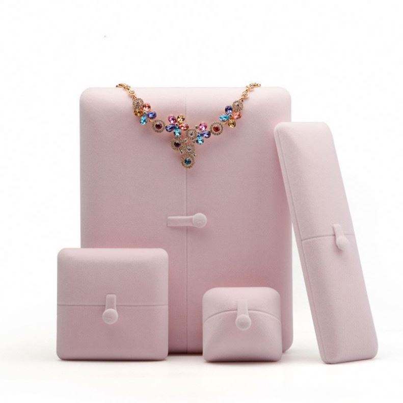 promotional Classic Jewelry Box Velvet Pendant Necklace Ring Jewelry Packaging Box Gift Box