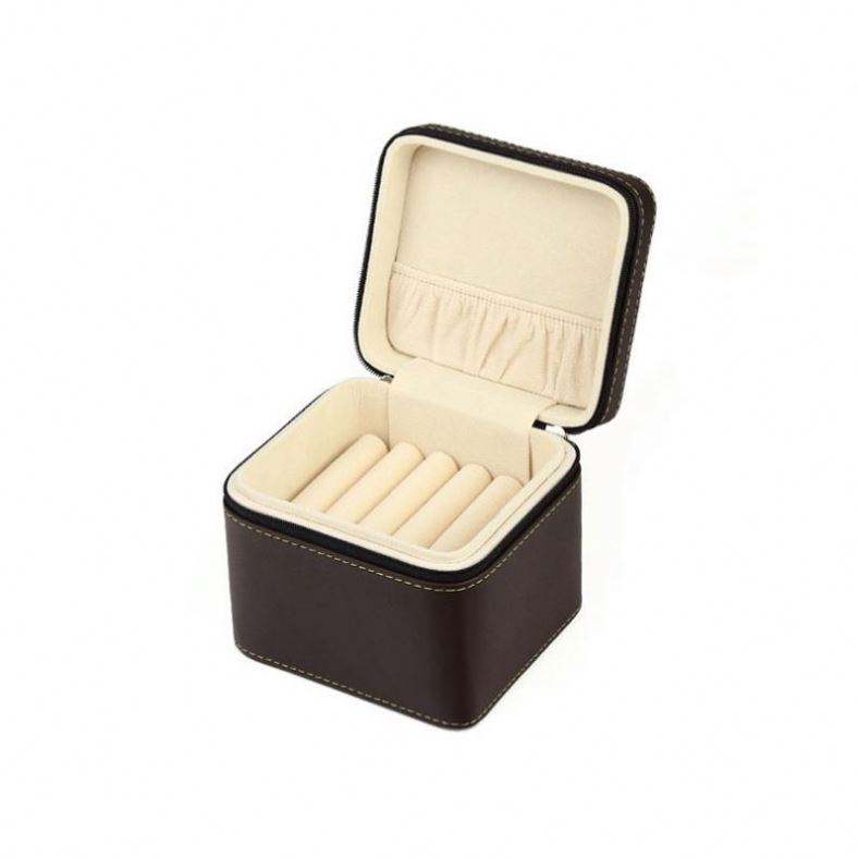 Custom Logo Earring Necklace Jewelry Organizer Case Pu Leather Jewellery Bracelet Box - 图片 4