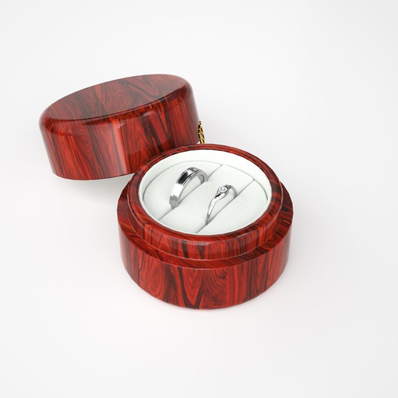 Popular Festival Gifts Ring Wooden Box Packaging Professional Custom Wood Wedding Ring Box - 图片 4