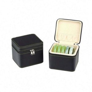 Custom Logo Earring Necklace Jewelry Organizer Case Pu Leather Jewellery Bracelet Box