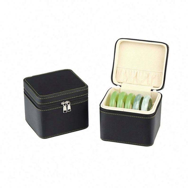 Custom Logo Earring Necklace Jewelry Organizer Case Pu Leather Jewellery Bracelet Box